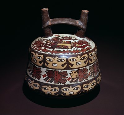 Jar with twin spouts and a bridge handle, Late Nazca style by Nazca Culture